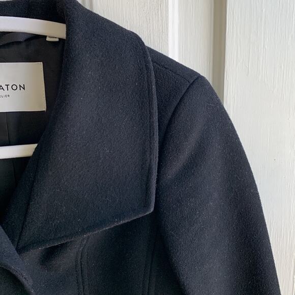 Babaton Aritzia Black Wool Cashmere Cocoon Coat - Picture 4 of 8